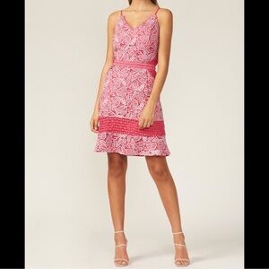 Adelyn Rae Pink and White Floral Mini Dress